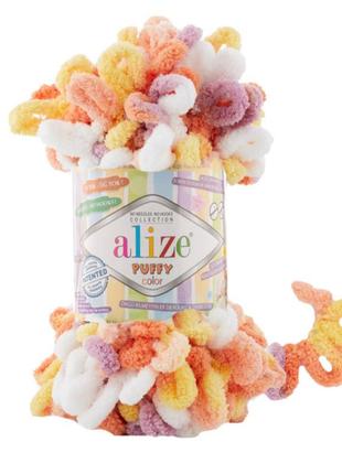 Пряжа петлями alize puffy color 6429