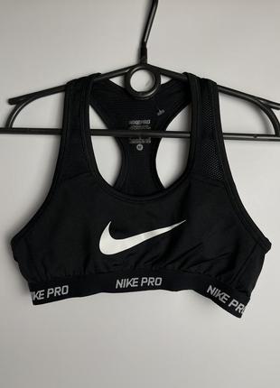 Спортивний топ nike pro чорний найк про оригінал свуш для залу бігу тренувань4 фото