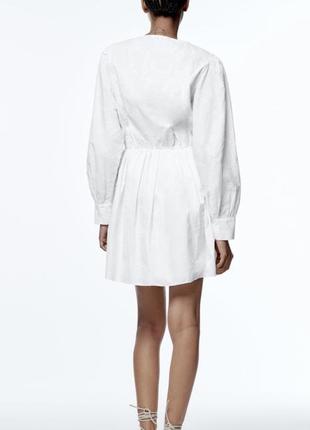 Zara белое короткое платье, сарафан, юбка4 фото