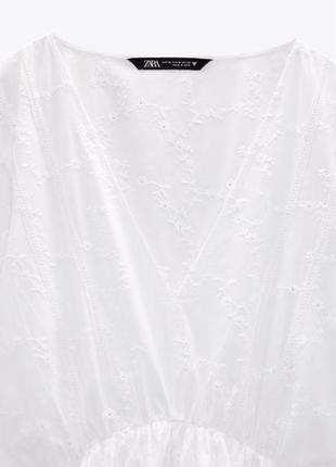 Zara белое короткое платье, сарафан, юбка7 фото