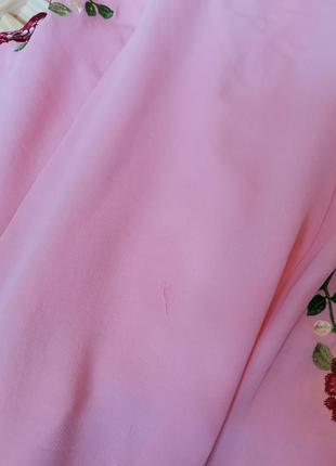 Нежное розовое платье миди с открытой спиной 12546 фото