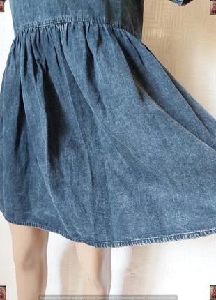 Новое джинсовое мини платье в темно синюю варёнку со 100 % хлопка, размер м-ка5 фото
