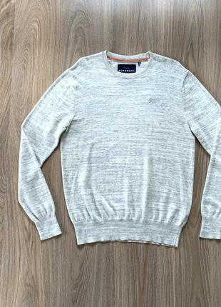 Мужской классический хлопковый свитер superdry knitwear1 фото