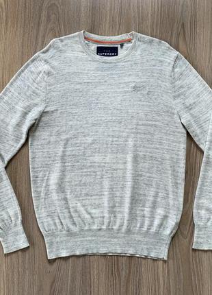 Мужской классический хлопковый свитер superdry knitwear3 фото
