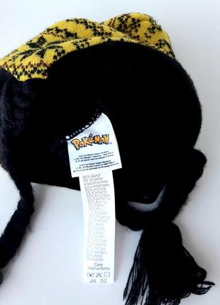 Шапка унисекс pokemon вязаная двойная c помпоном c зимним орнаментом оne size4 фото