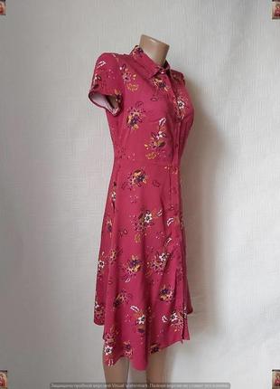 Фирменное promod легкое летнее платье миди со 100 % вискозы в цветах, размер с-м3 фото