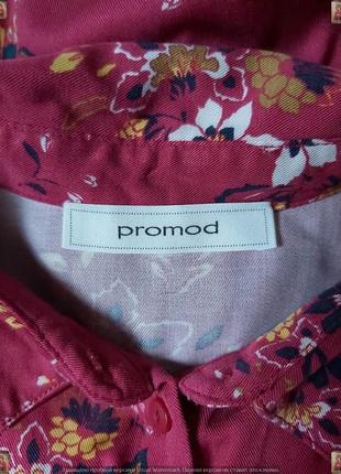 Фирменное promod легкое летнее платье миди со 100 % вискозы в цветах, размер с-м9 фото