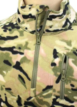 Тактическая кофта lesko a973 camouflage cp m флисовая мужская теплая3 фото