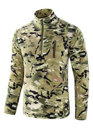 Тактическая кофта lesko a973 camouflage cp m флисовая мужская теплая