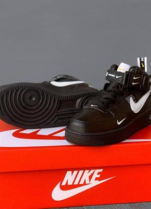 Кроссовки nike air force 1 high black2 фото