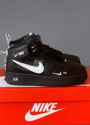 Кроссовки nike air force 1 high black1 фото