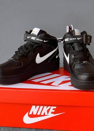 Кроссовки nike air force 1 high black4 фото