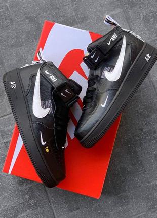 Кроссовки nike air force 1 high black6 фото