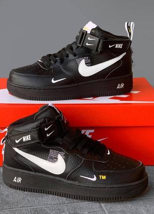 Кроссовки nike air force 1 high black3 фото