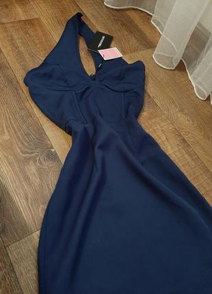 Вечірня синя довга корсетна сукня, сукня в підлогу10 фото