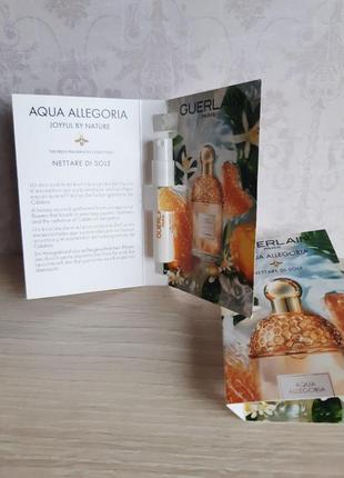 Guerlain aqua allegoria nettare di sole, пробник