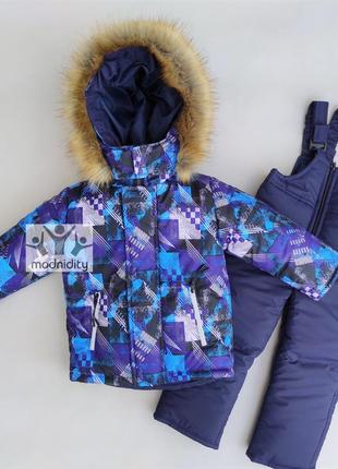 Зимовий дитячій комбінезон для хлопчика на 2, 3, 4 роки