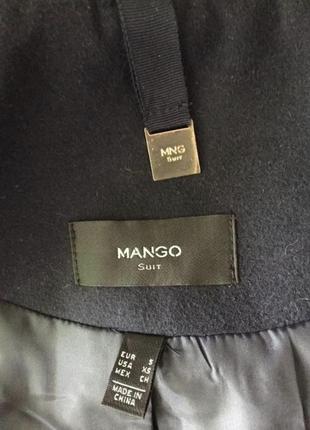 Пальто демісезон темно-синє mango розм. s оверсайз з кишенями5 фото