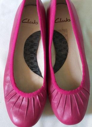Кожаные туфли балетки clarks размер 39,58 фото
