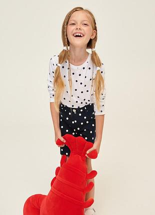 2-3/4-5/5-6/6-7 р новий фірмовий реглан топ лонгслів з трикотажу горох дівчинці sinsay