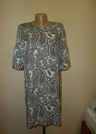 H&m платье из вискозы, р 44 интересный покрой руква, яркое, в идеале2 фото