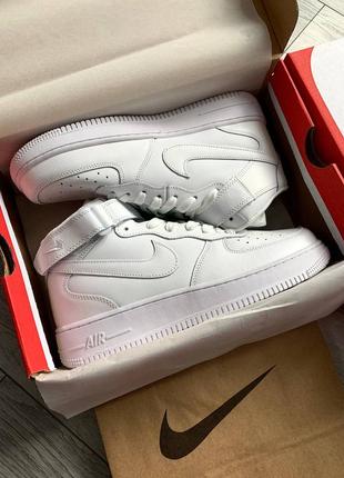 Кроссовки мужские nike air force 1 mid white7 фото