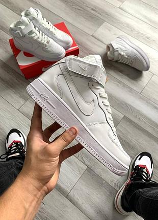 Кроссовки мужские nike air force 1 mid white