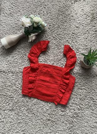 Топ з рюшками stradivarius xs