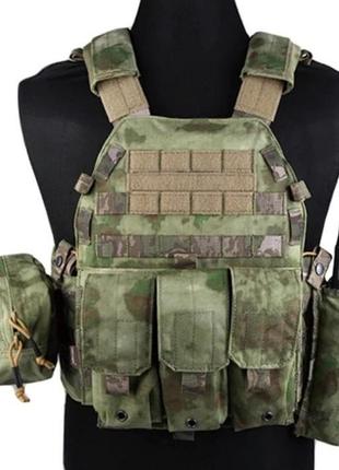 Плитоноска emerson lbt6094a style plate carrier w 3 pouches - green