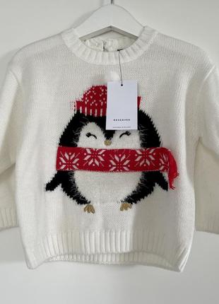 Різдвяний джемпер з принтом «пінгвін», reserved3 фото