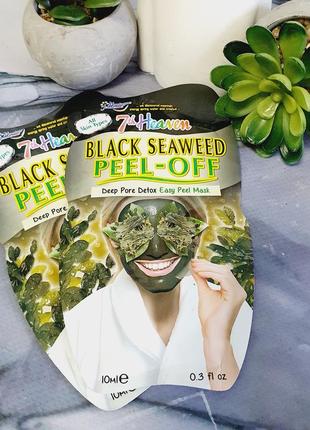 Оригінал маска плівка для обличчя "чорні водорості" 7th heaven black seaweed peel off mask оригинал пленочная маска для лица1 фото