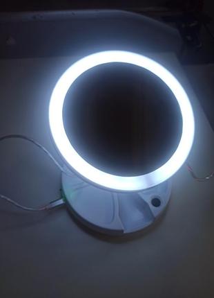 Складное косметическое зеркало для макияжа круглое увеличительное 10x my fold away...