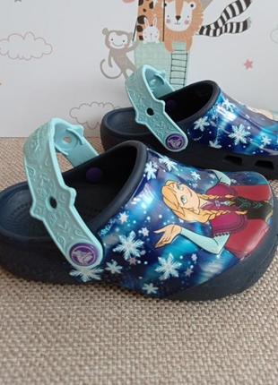 Шльопанці аквашузи сланци крокси crocs frozen iconic comfort / розм.(c10) оригінал1 фото