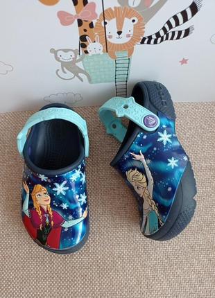 Шльопанці аквашузи сланци крокси crocs frozen iconic comfort / розм.(c10) оригінал2 фото