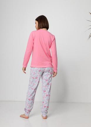 Жіноча бавовняна піжама з лисичками nicoletta туреччина, хлопковая женская пижама2 фото