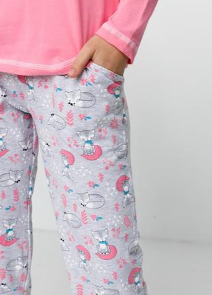 Жіноча бавовняна піжама з лисичками nicoletta туреччина, хлопковая женская пижама3 фото