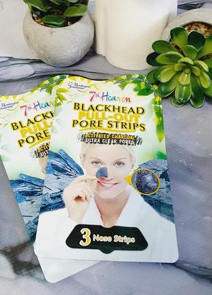 Оригінал очищувальні смужки для носа "деревне вугілля" 7th heaven charcoal pore strips оригинал очищающие полоски для носа1 фото