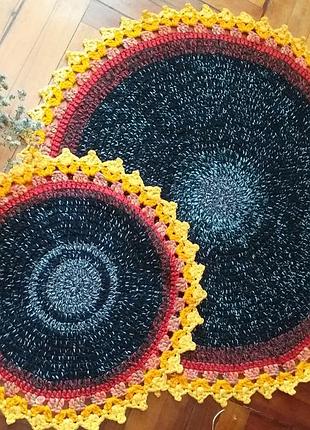 Комплект килимків - " соняшників" hand made.