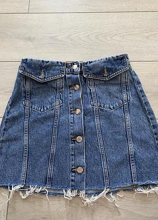 Джинсовая юбка bershka