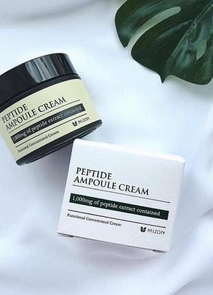 Антивіковий пептидний крем mizon peptide ampoule cream