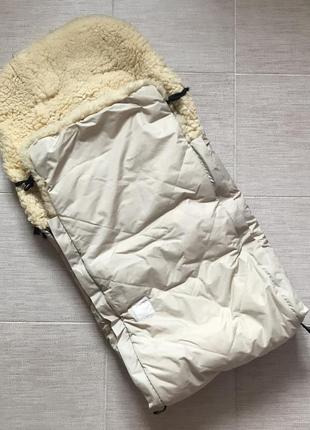Теплющий зимний конверт, спальный мешок на овчине, fillikid. германия. 0-2.5 года1 фото
