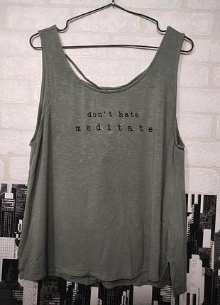 Легка, вільна майка, маєчка кольору хакі