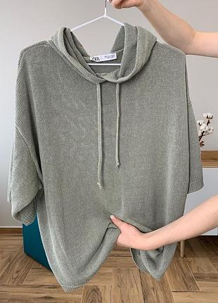 Кофта zara з капюшоном10 фото