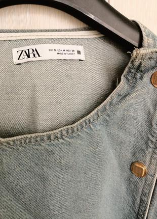 Тренч zara джинсовый плащ,джинсовка удлиненная  италия4 фото