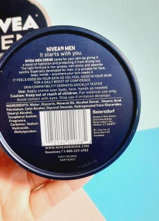 Універсальний крем nivea men для обличчя, тіла, рук3 фото