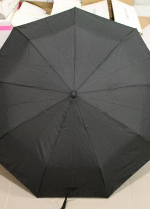 Чоловіча парасоля чорна антивітер ручка гачок , напівавтомат1 фото