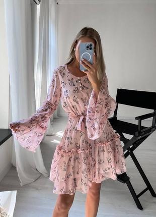 Сукня з рюшами шифон