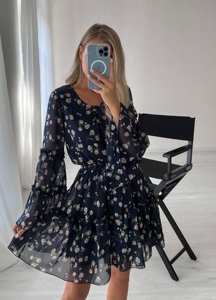 Сукня з рюшами шифон 10