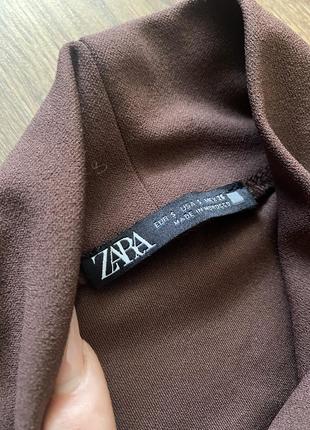 Базовий топ zara, топ під шию, шоколадний топ, базовый топ зара5 фото