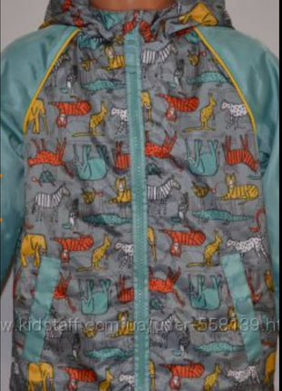Курточка вітровка на бавовняній підкладці принт тварини бренду tu uk 2-3 eur 92-984 фото